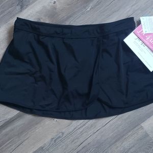 Fit 4 U Bikini Bottoms Skirt New Black